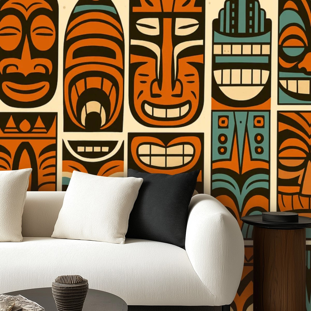 Atomic Tiki Peel & Stick Wallpaper – Bold Retro Vibes