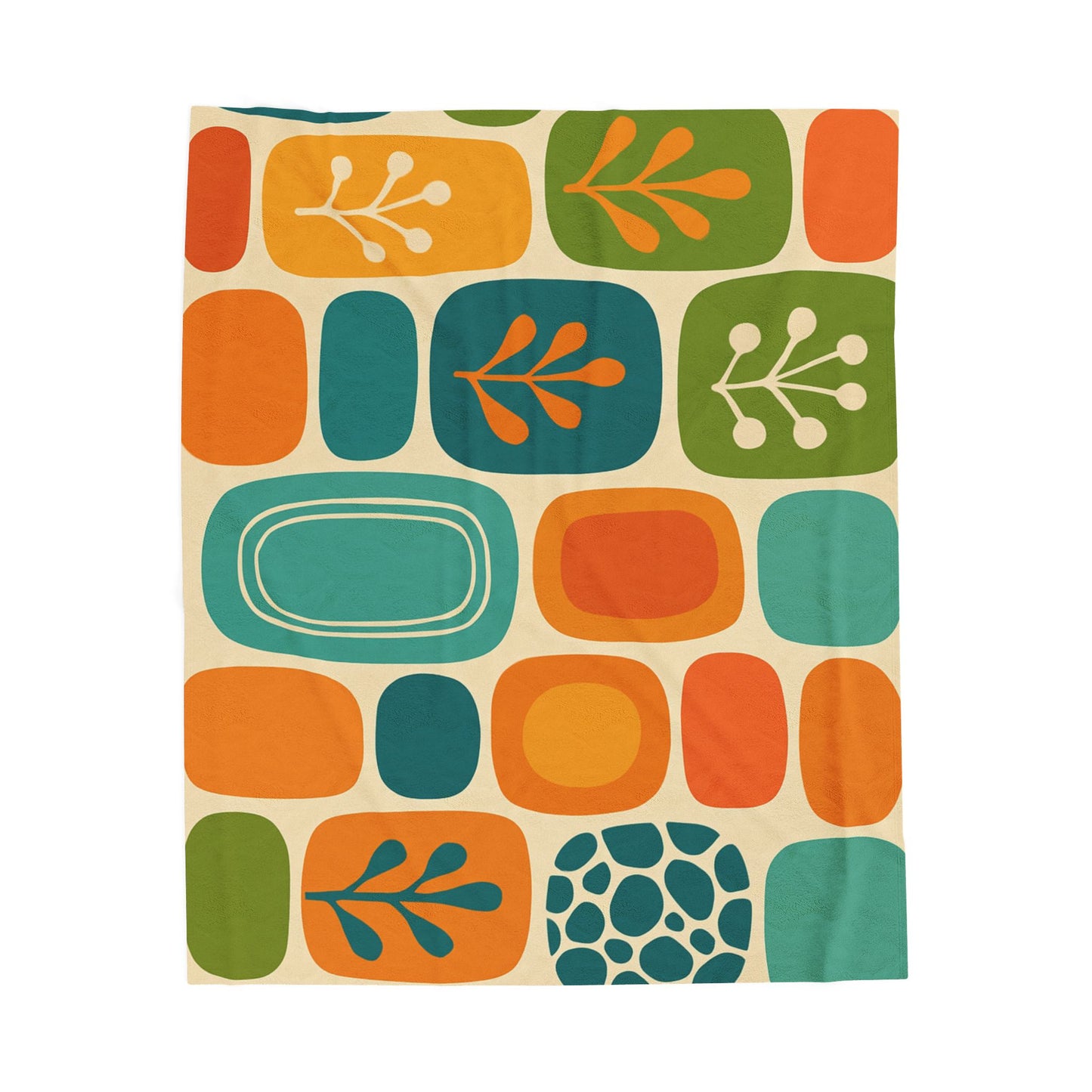 Velveteen Plush Blanket – Mid Century Modern Style