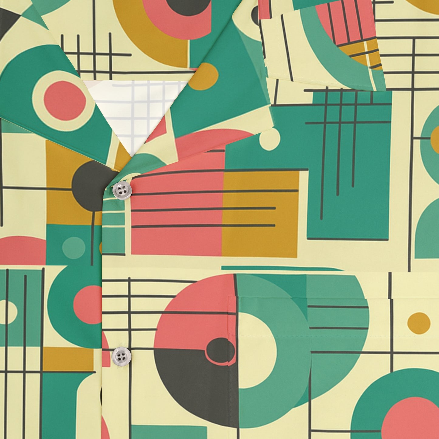 Atomic Vibes Hawaiian Shirt – Mid-Century Modern Print