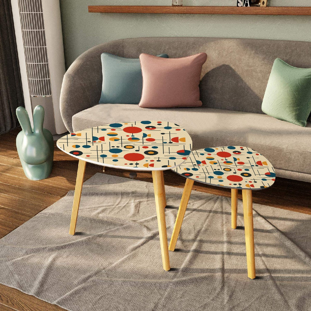 Triangle Coffee Table Set of 2