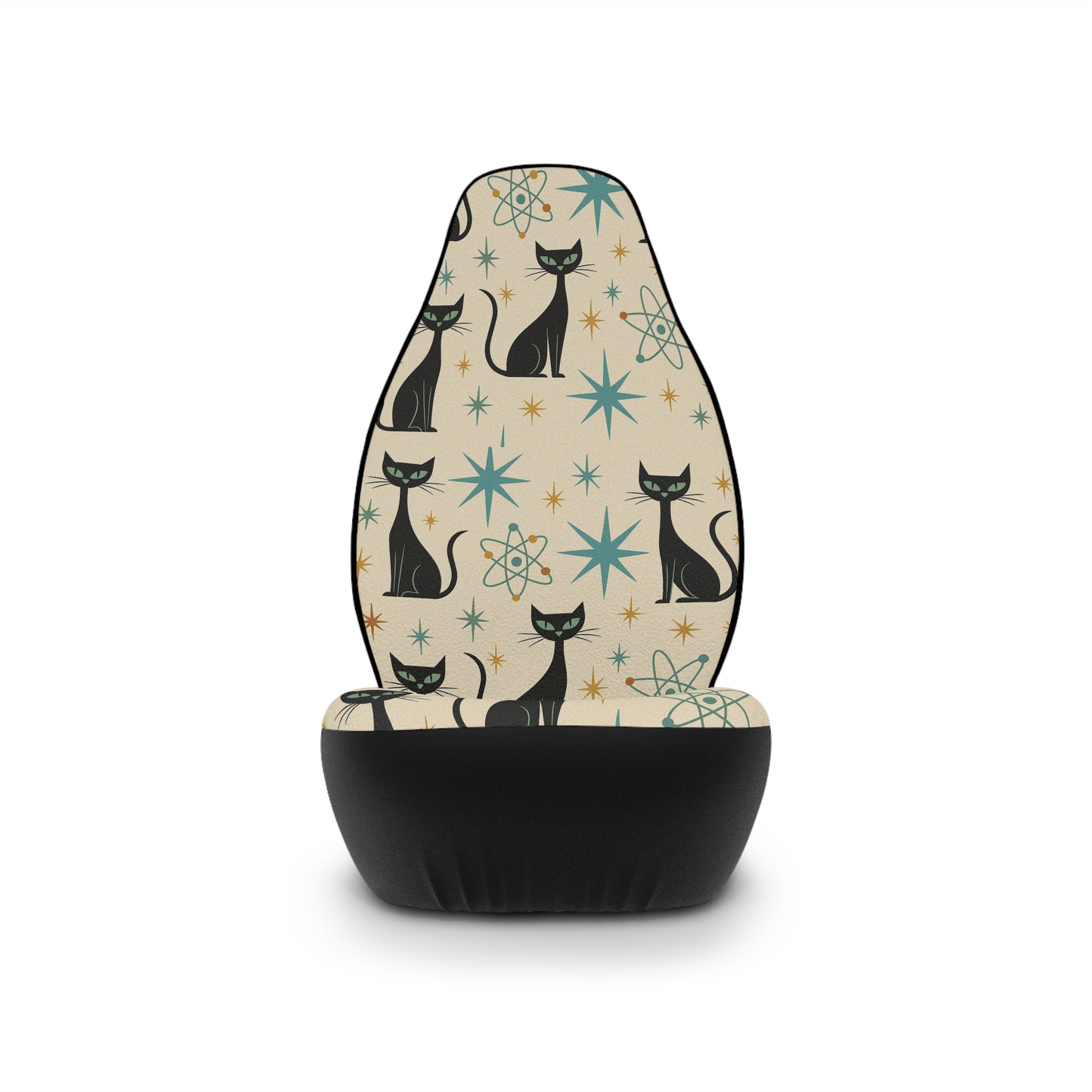 Atomic Cat Car Seat Covers – Set of 2 | Mid Century Modern Flair on the Go