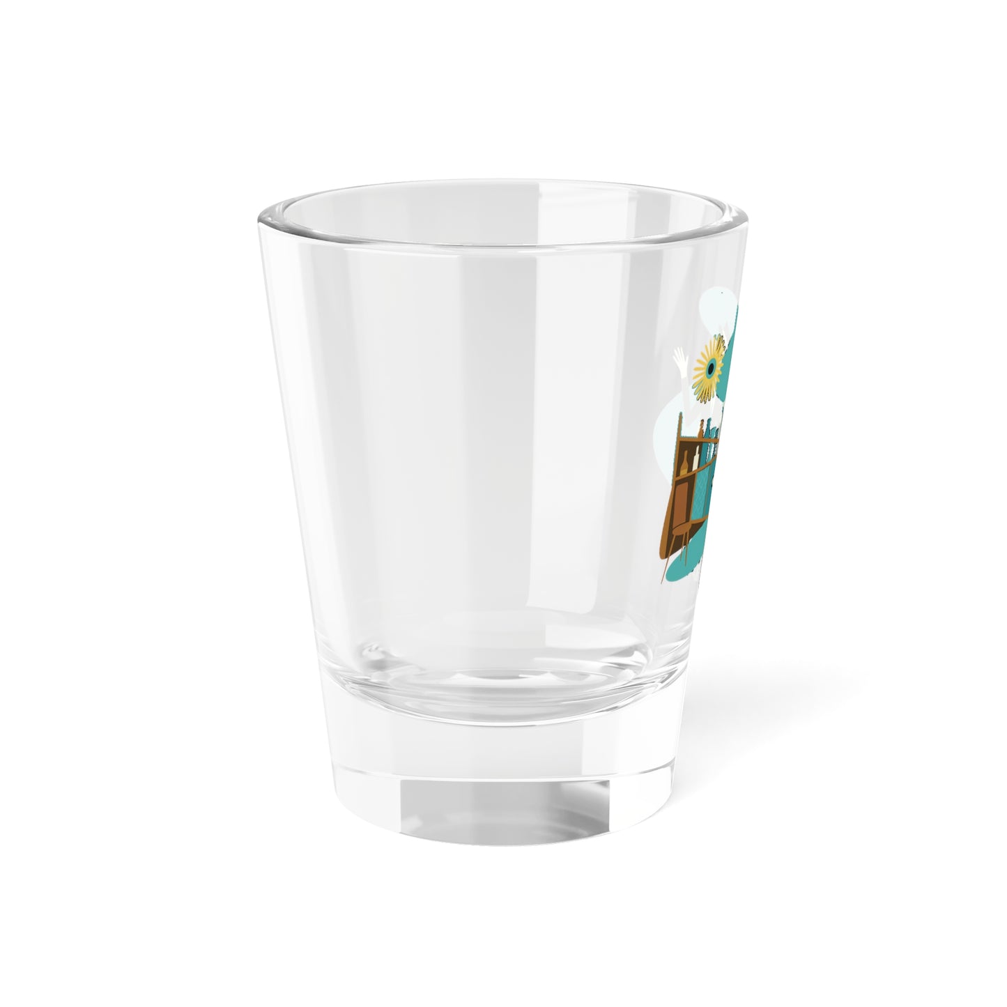 Atomic Gays Shot Glass – 1.5oz Retro MCM Pride Barware