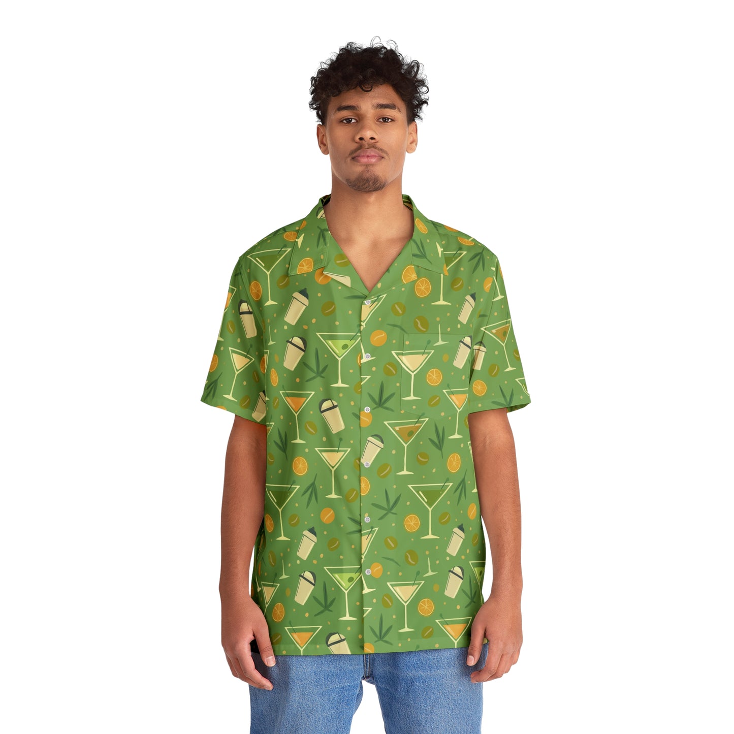Tropical Cocktail Men's Hawaiian Shirt – Perfect for Summer Parties and Vacations