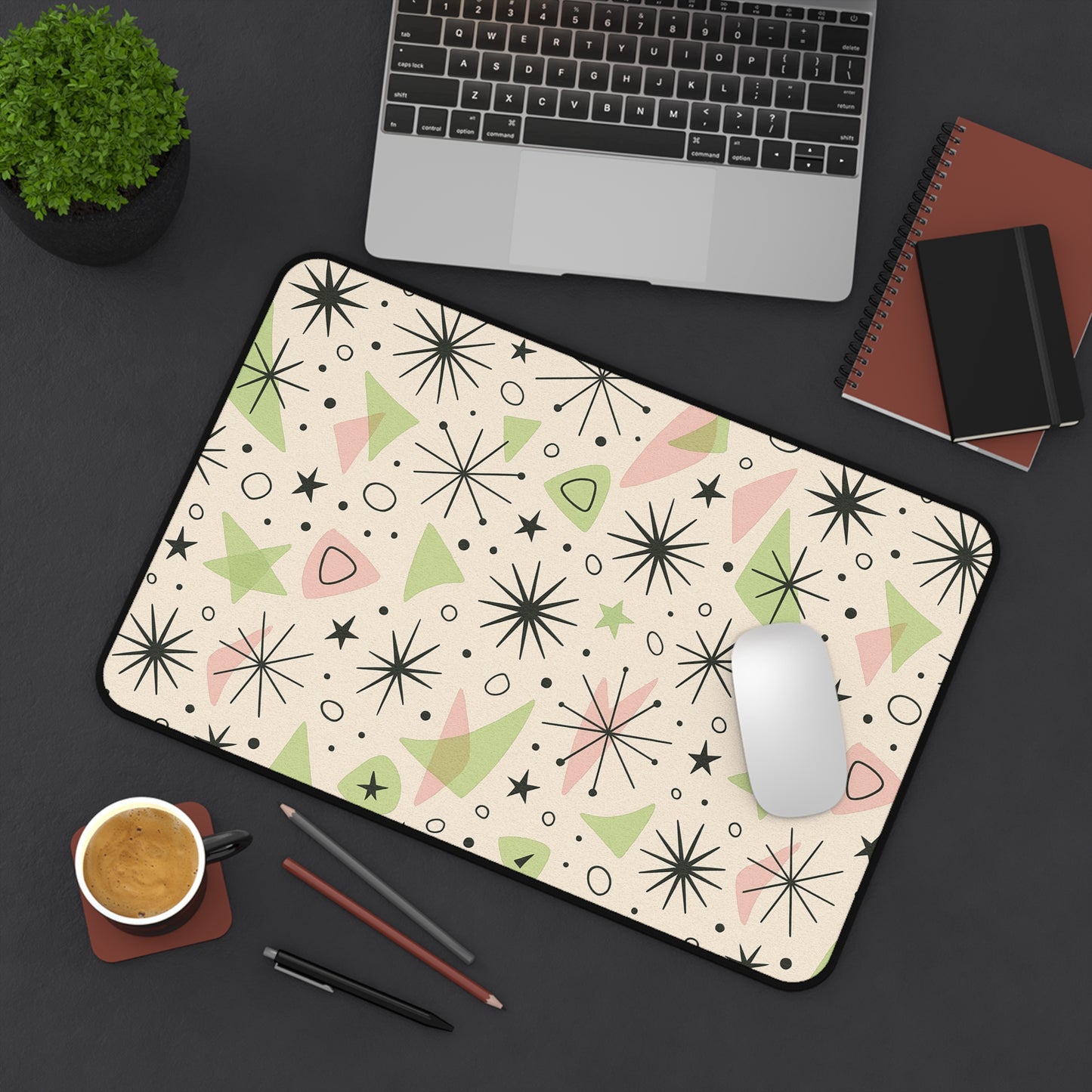 Retro Geometric Desk Mat