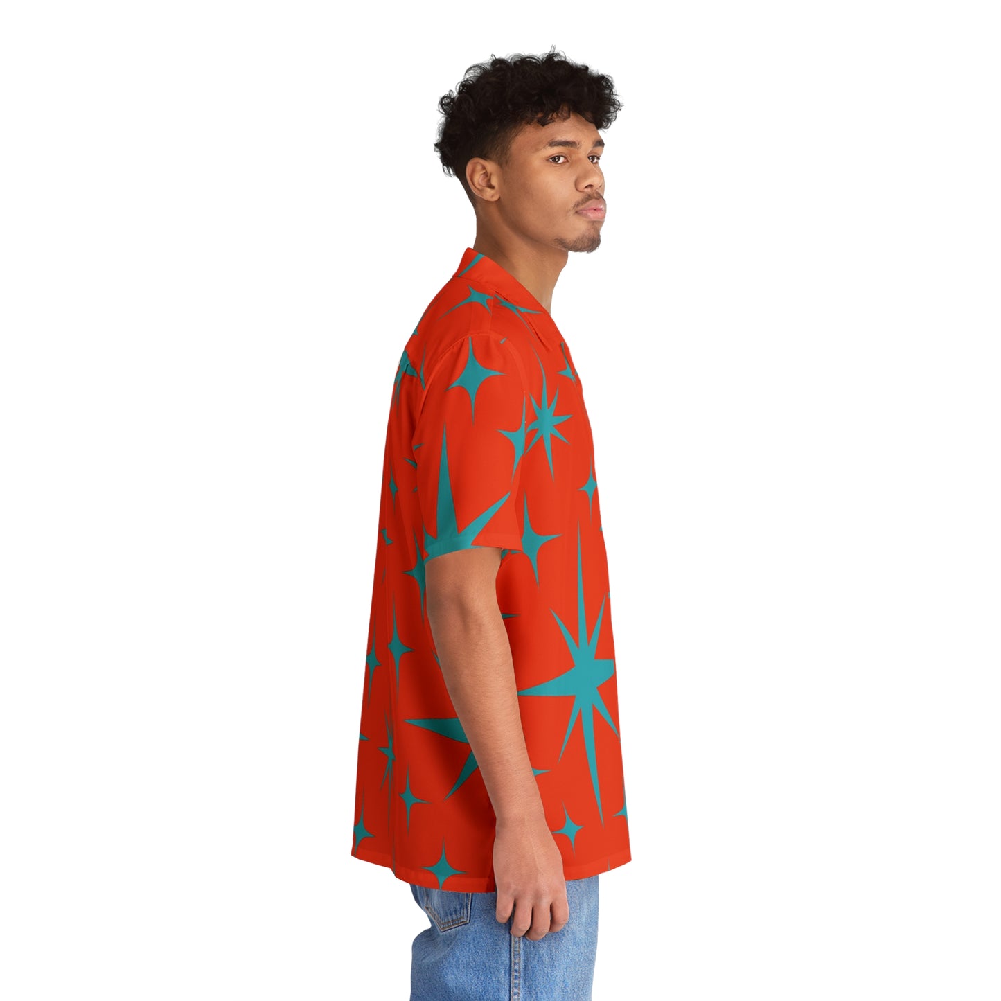 Vibrant Starburst Men's Hawaiian Shirt - Perfect for Summer, Parties & Vacations