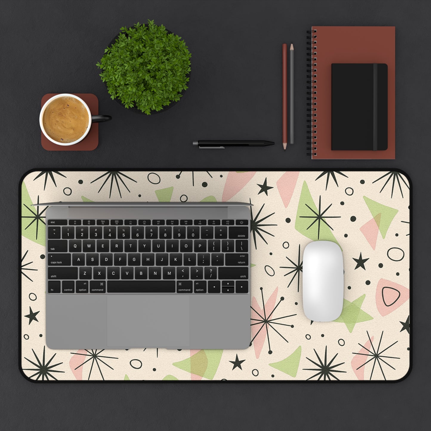Retro Geometric Desk Mat