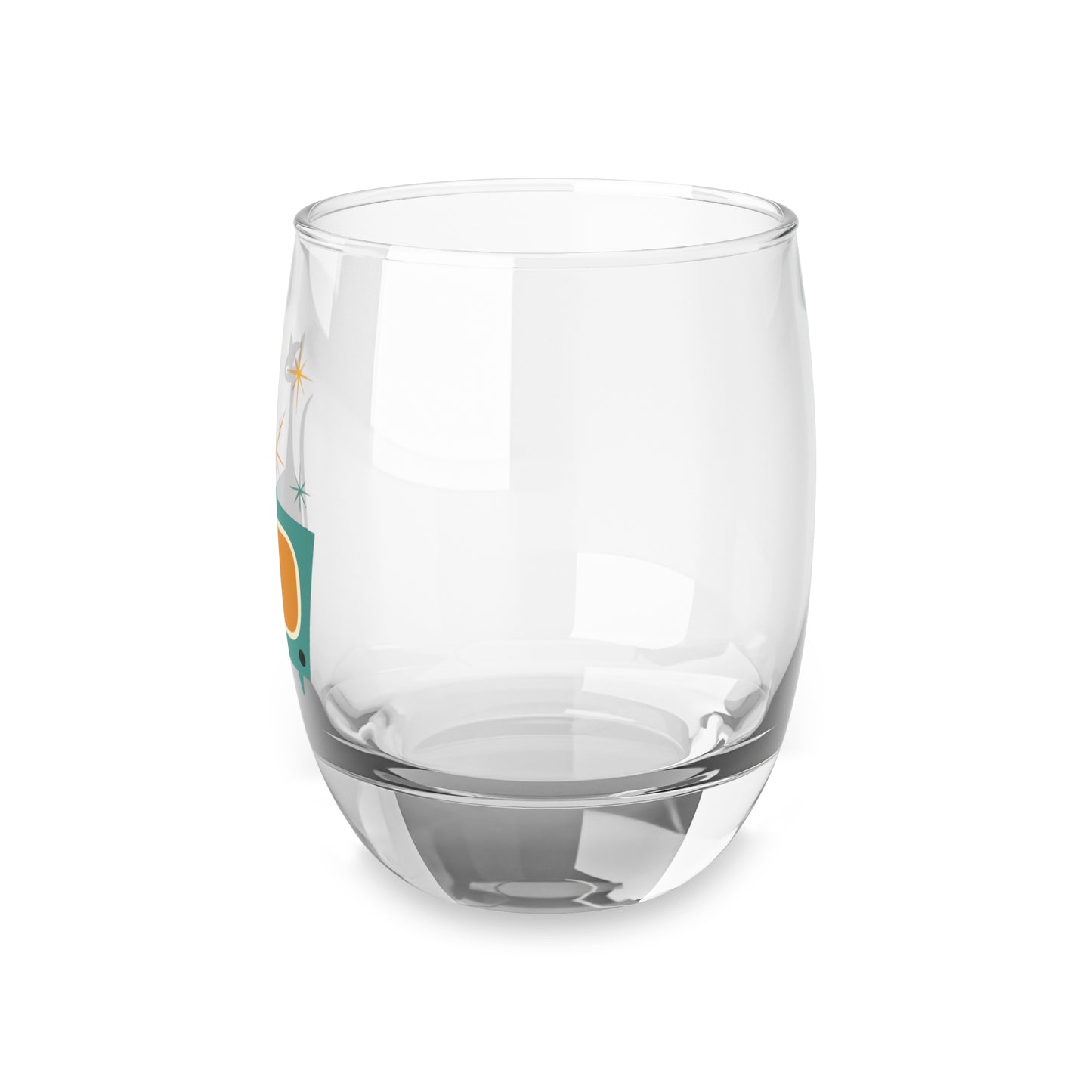 Atomic Cat Whiskey Glass – 6oz Retro MCM Barware