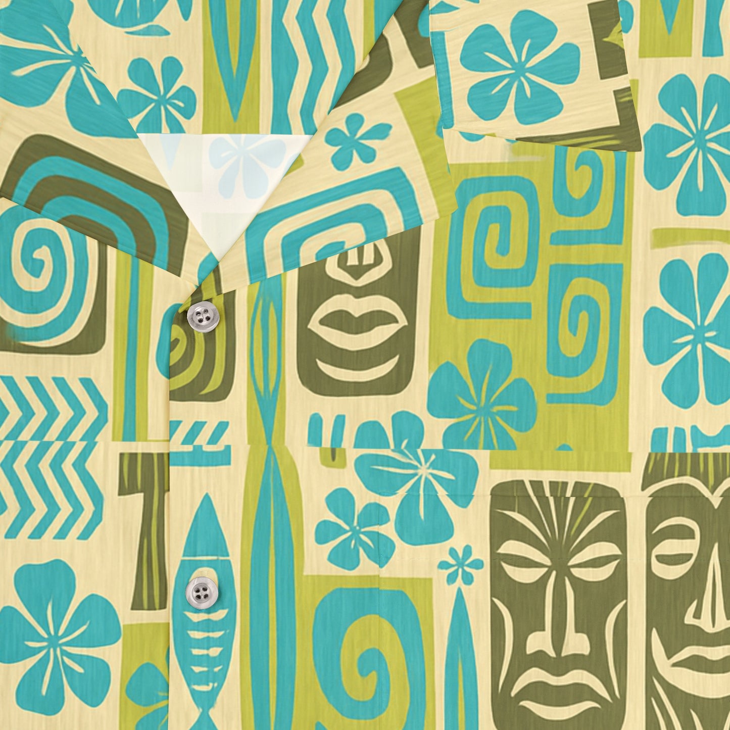 Tropical Vibe Men's Hawaiian Shirt - Fun Tiki Print for Summer Events