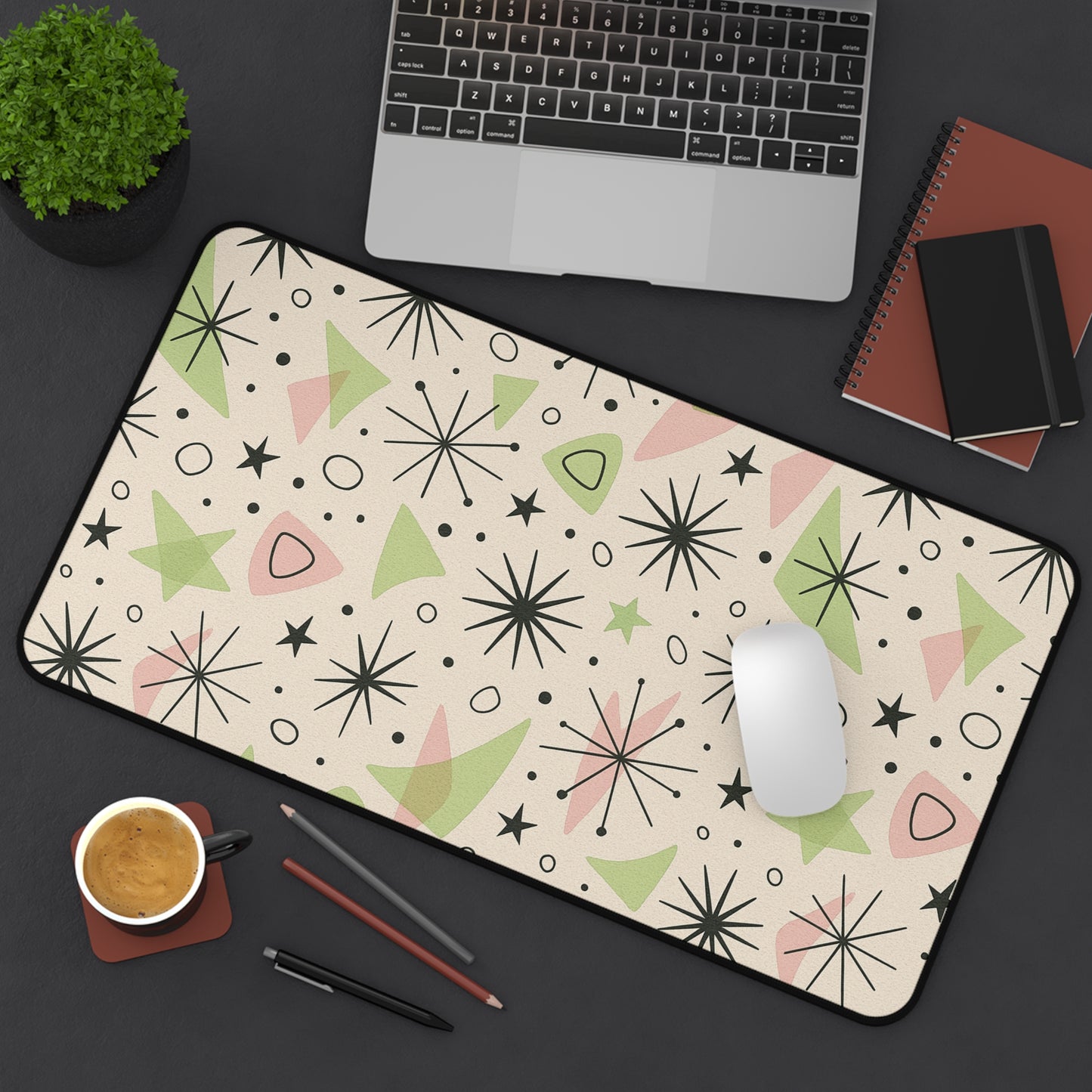 Retro Geometric Desk Mat