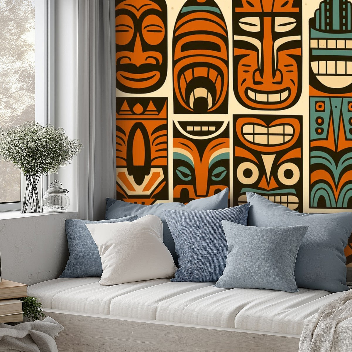 Atomic Tiki Peel & Stick Wallpaper – Bold Retro Vibes