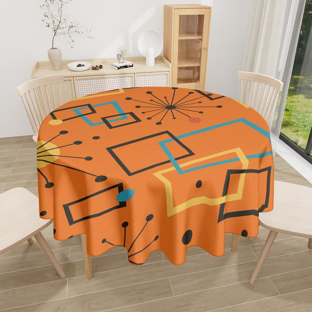 Atomic Pop Round Tablecloth