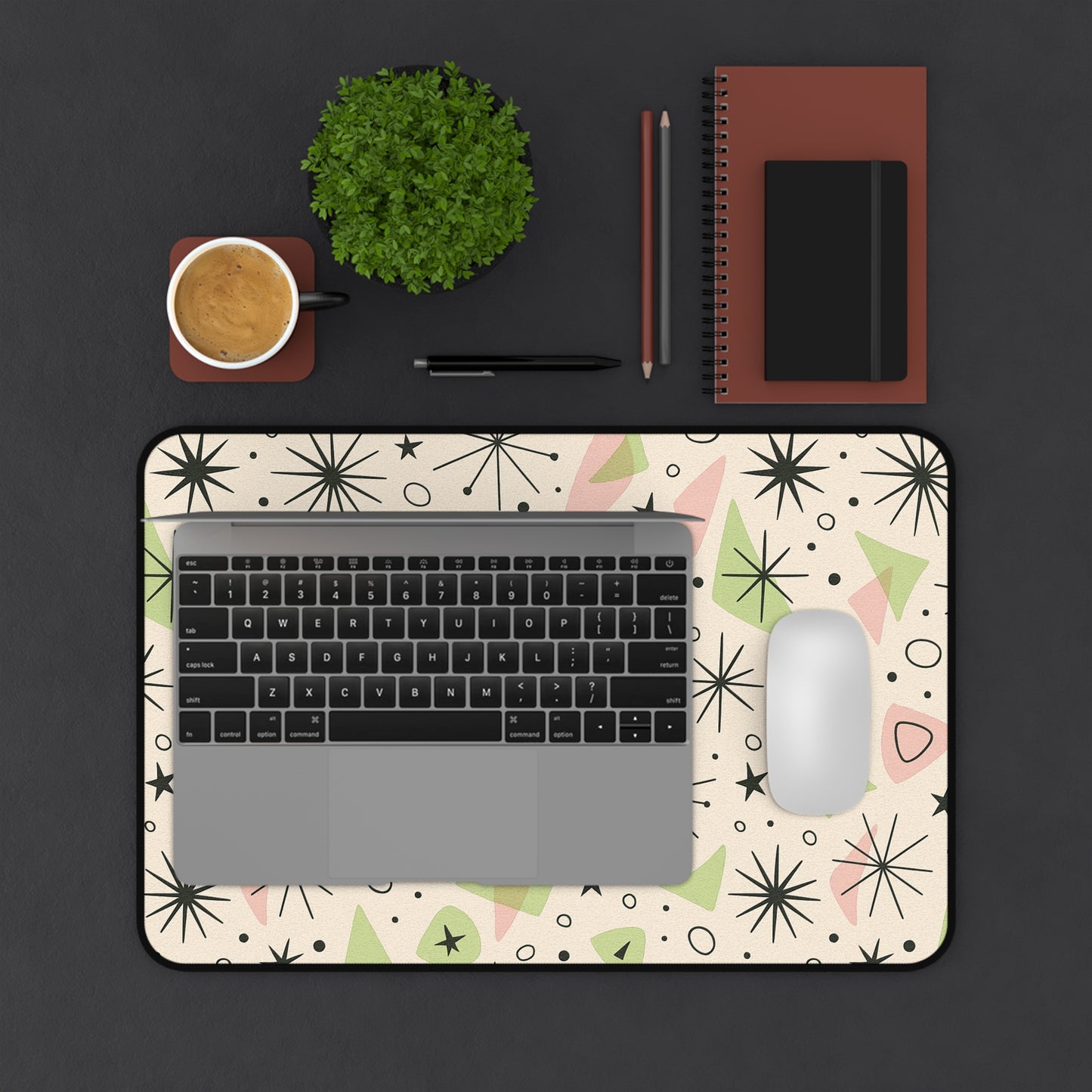 Retro Geometric Desk Mat