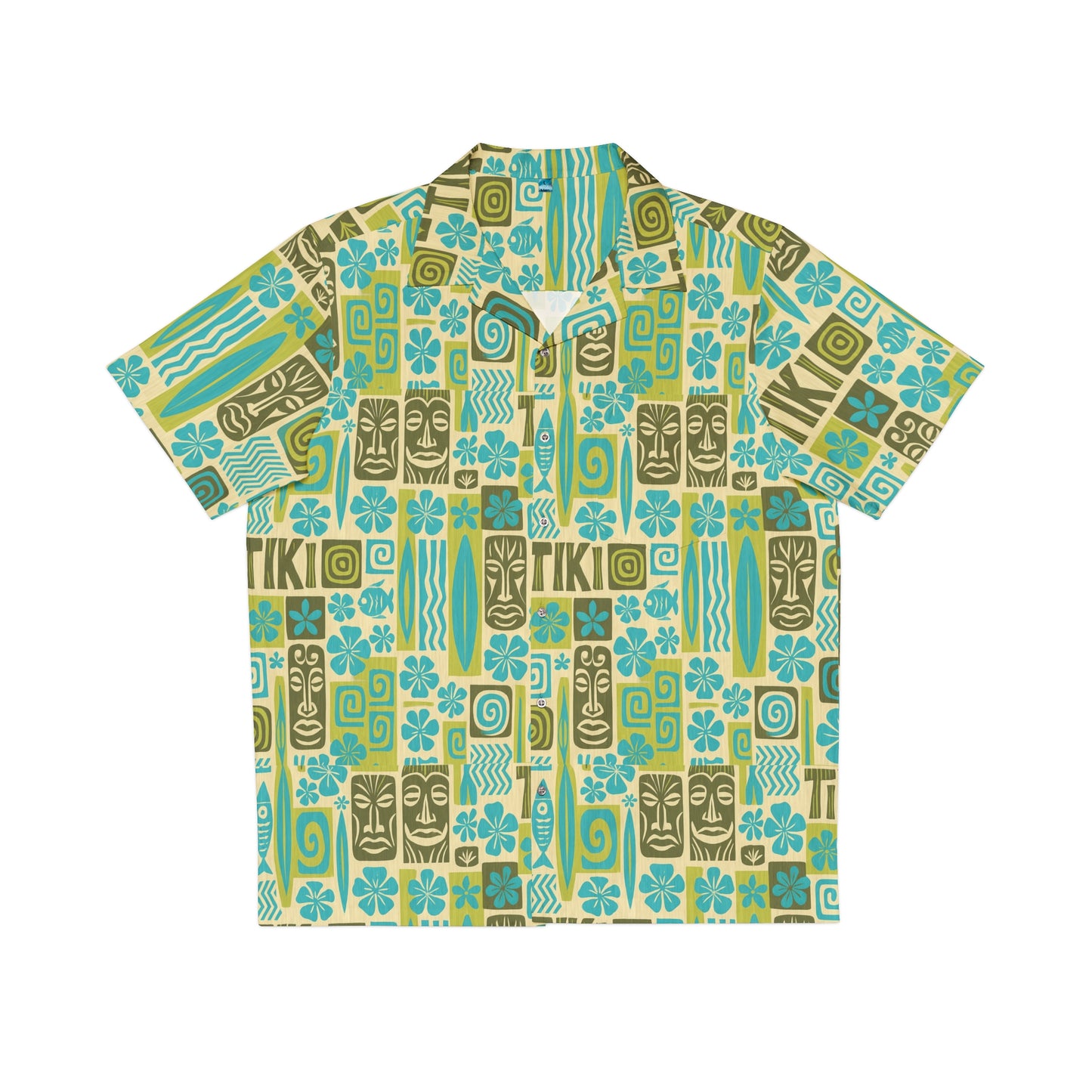 Tropical Vibe Men's Hawaiian Shirt - Fun Tiki Print for Summer Events