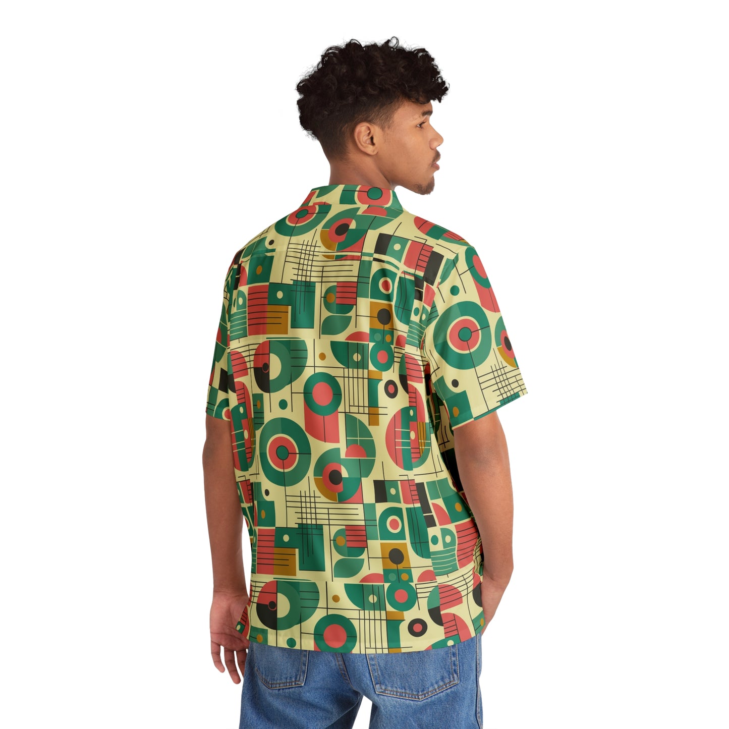Atomic Vibes Hawaiian Shirt – Mid-Century Modern Print