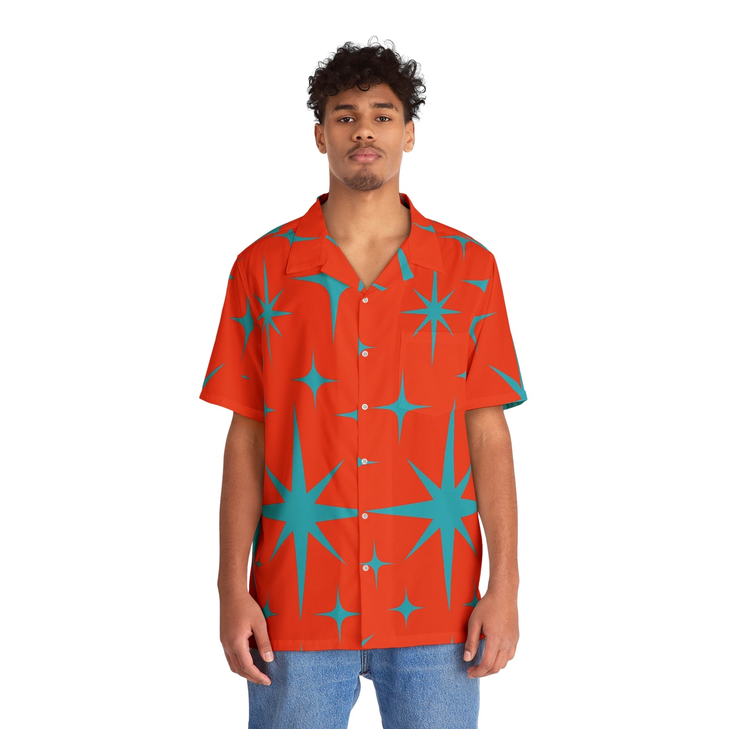 Vibrant Starburst Men's Hawaiian Shirt - Perfect for Summer, Parties & Vacations