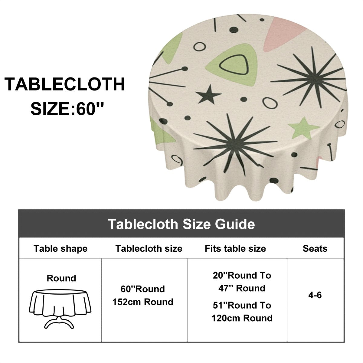 Starlite Dreams Round Tablecloth