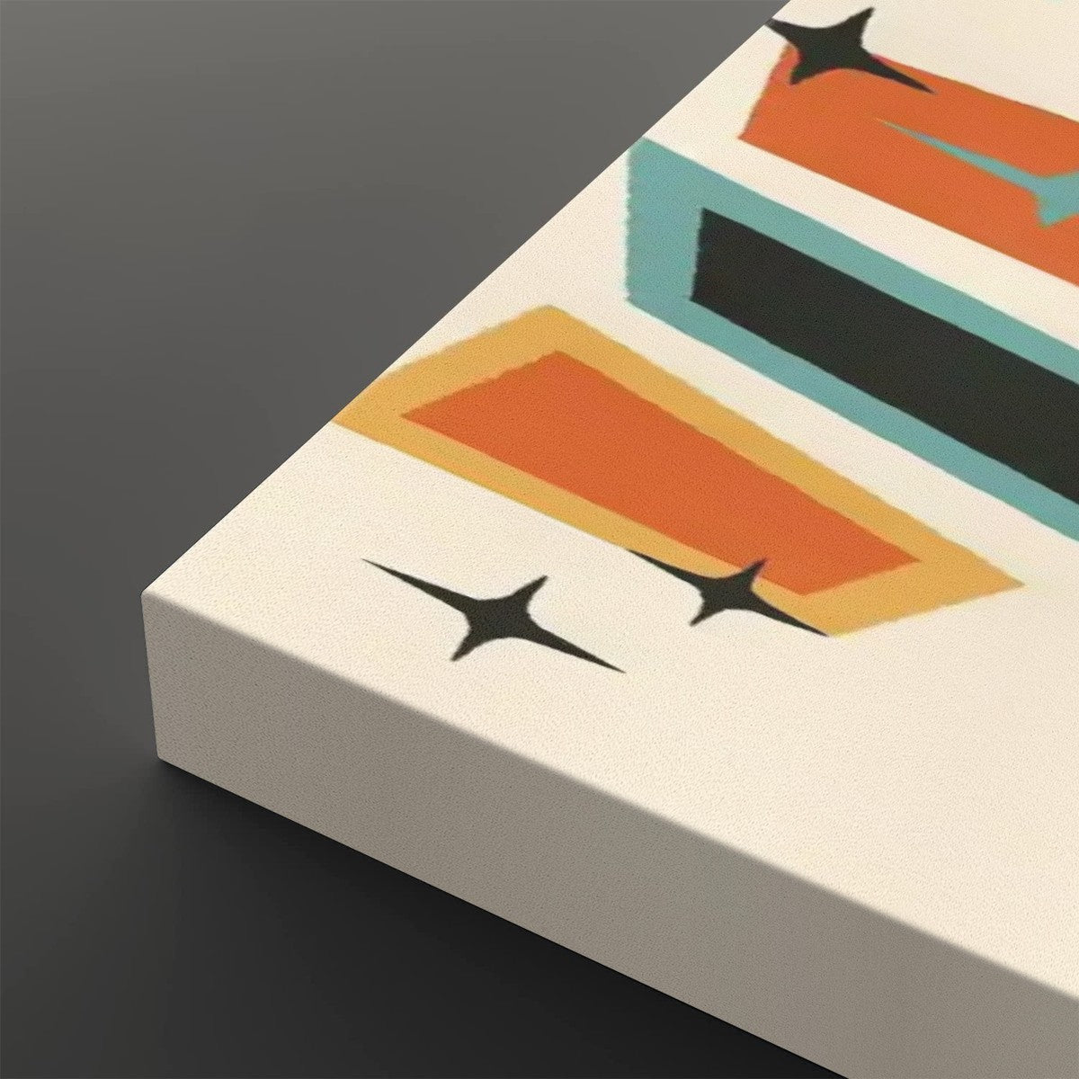 Atomic Cat Canvas Wall Art – Retro Mid Century Modern Vibes (32"x20")