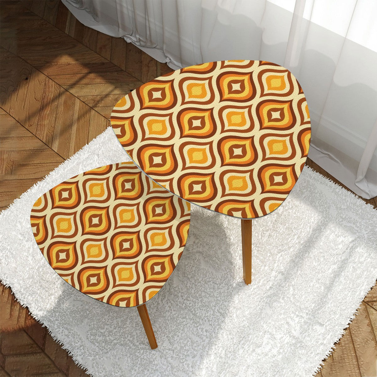 Retro Honeycomb Nesting Tables