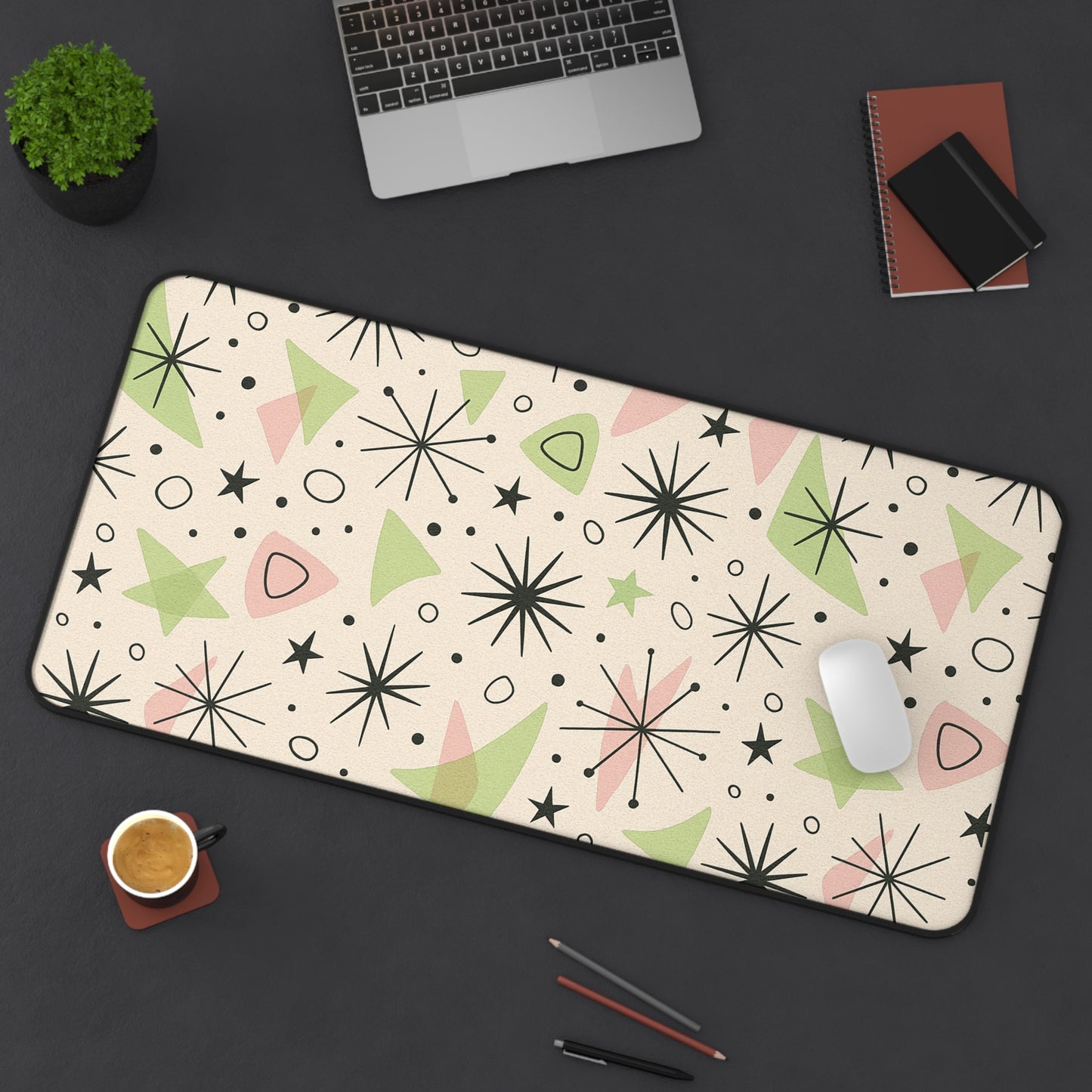 Retro Geometric Desk Mat