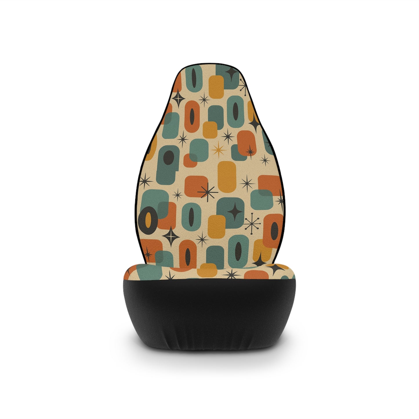Atomic Shapes Car Seat Covers – Set of 2 | Mid Century Modern Style