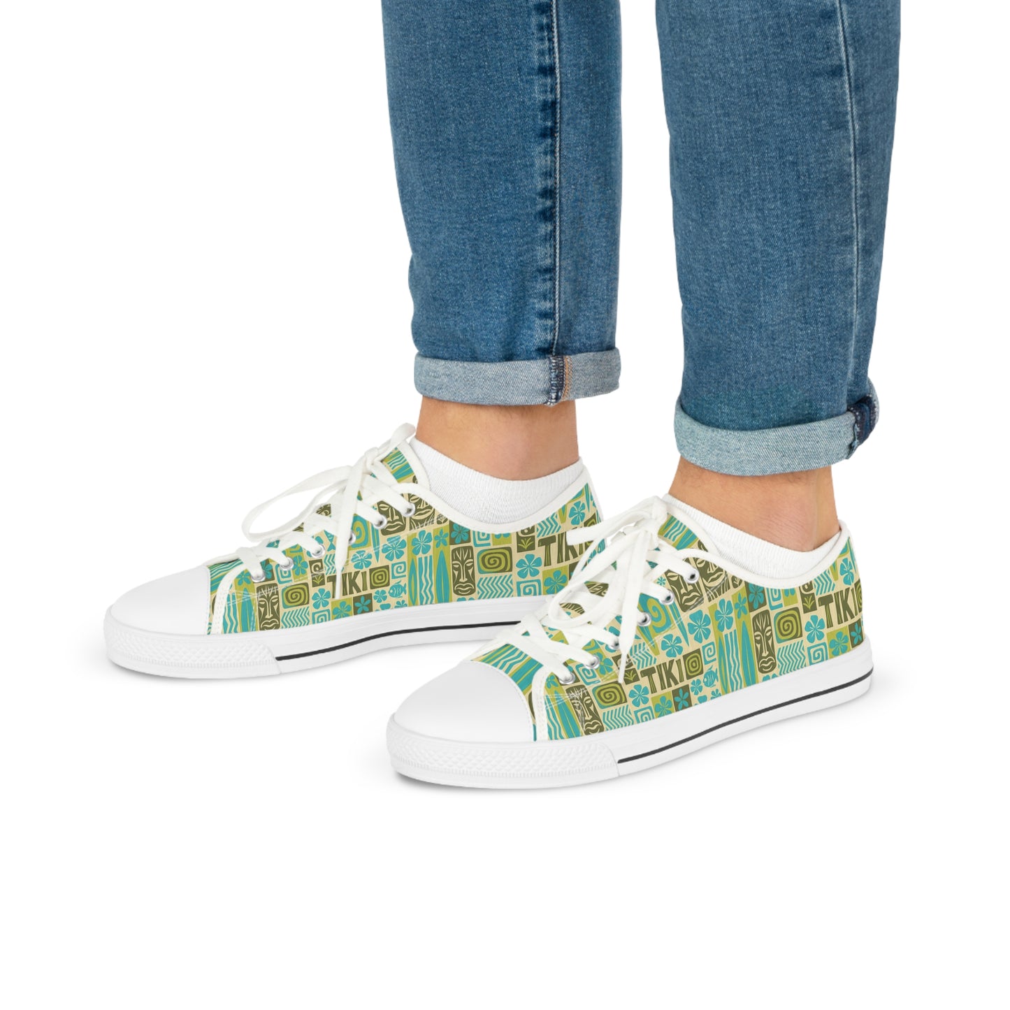 Retro Tiki Canvas Sneakers