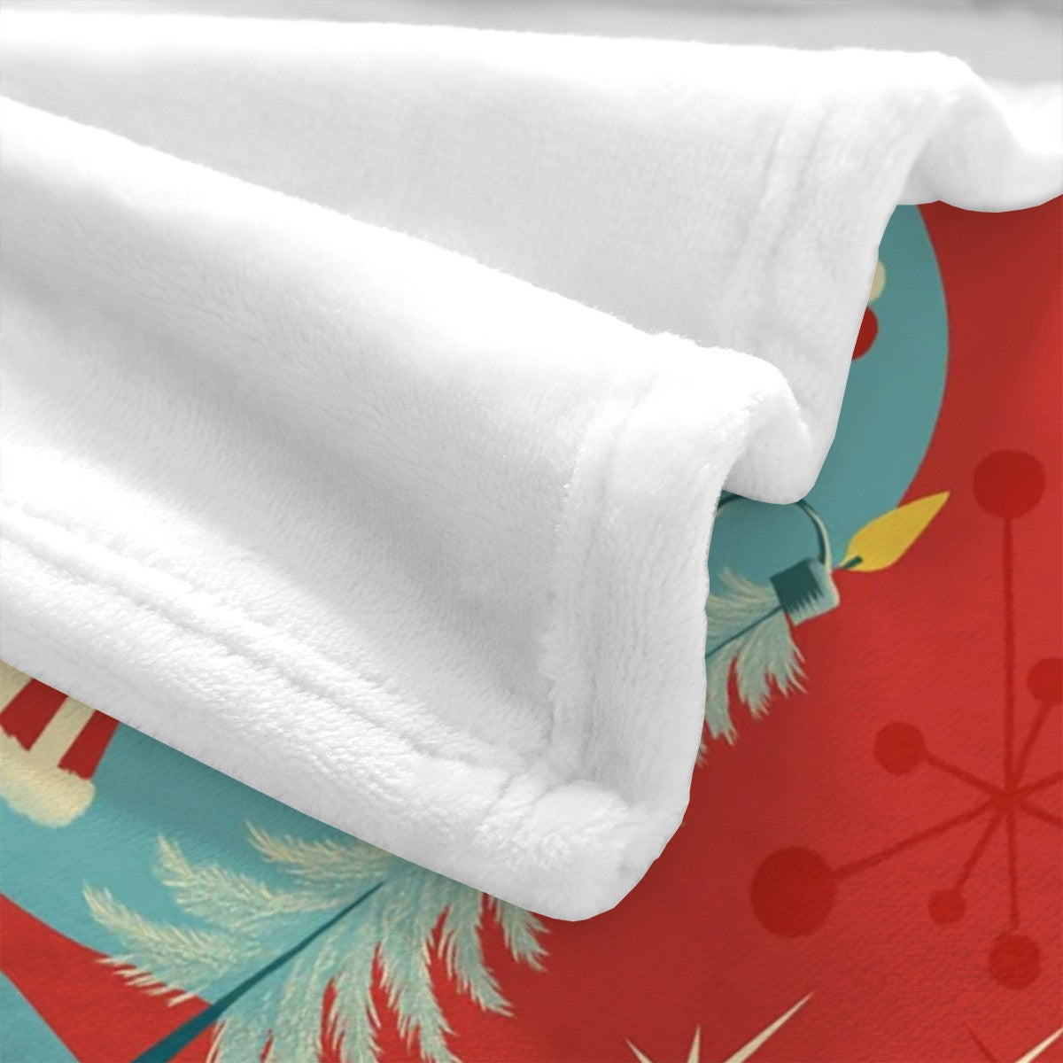 Merriest Christmas Retro Girl Flannel Throw Blanket