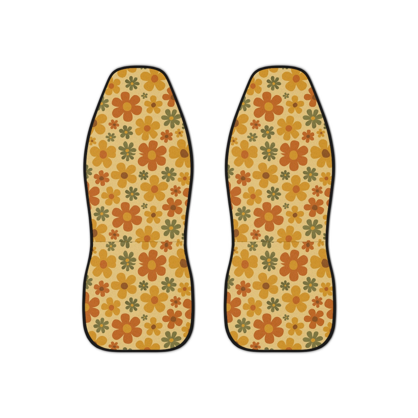 Vintage Floral Car Seat Covers – Set of 2 | 70s Mod Mid-Century Style