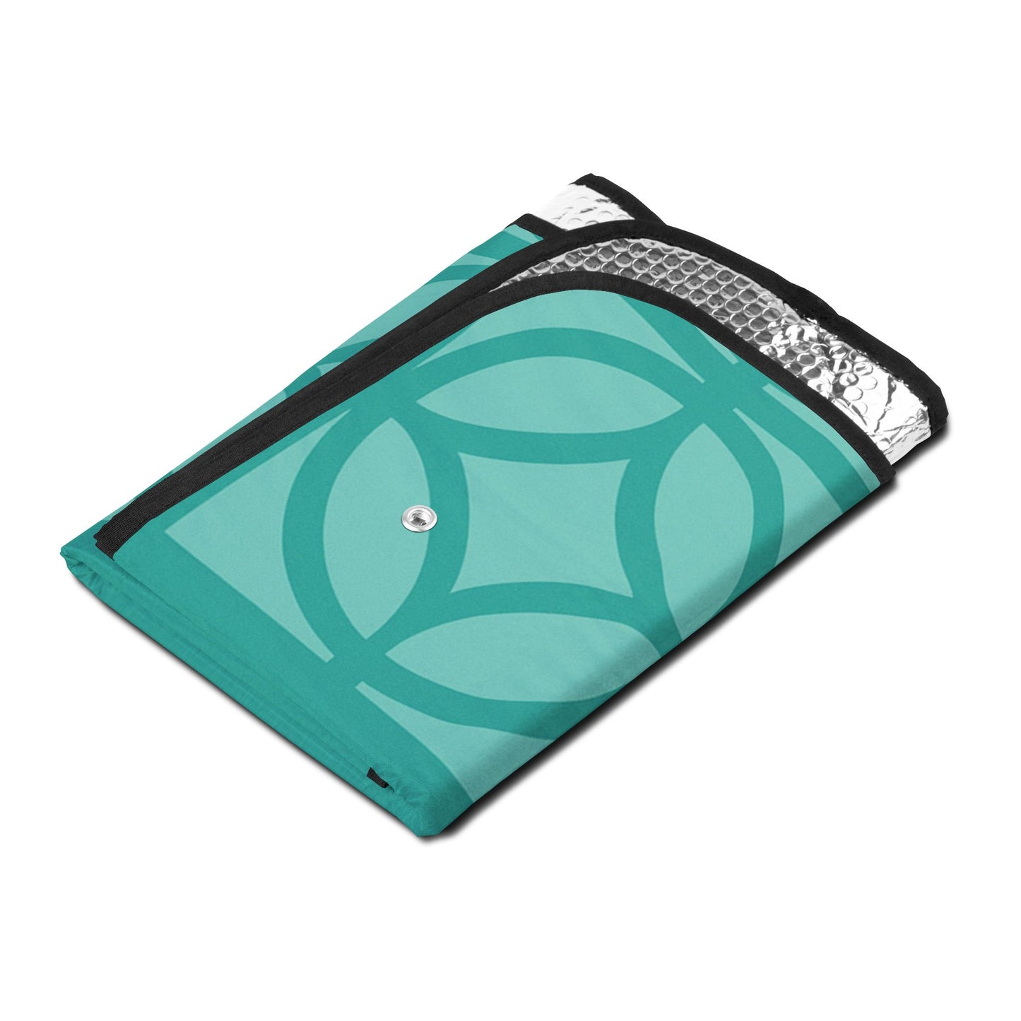 Retro Geometric Car Sun Shade – UV Protection with Mid-Century Flair (30" × 55")