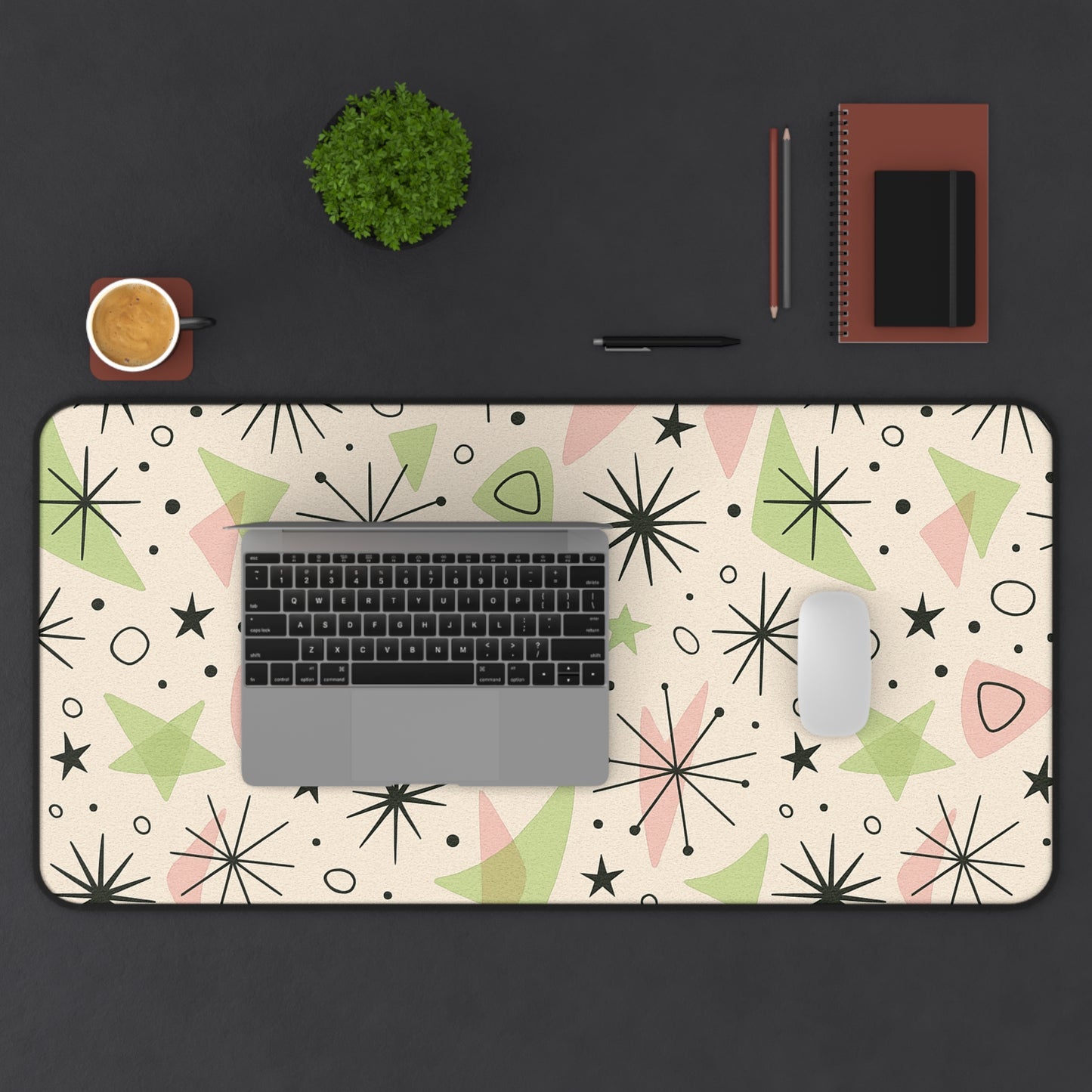 Retro Geometric Desk Mat