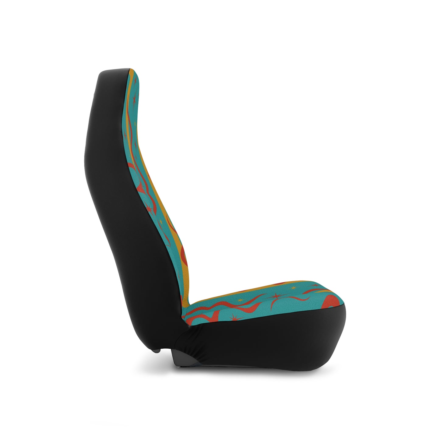 Retro Squiggle Car Seat Covers – Set of 2 | Mid Century Modern Wave Style