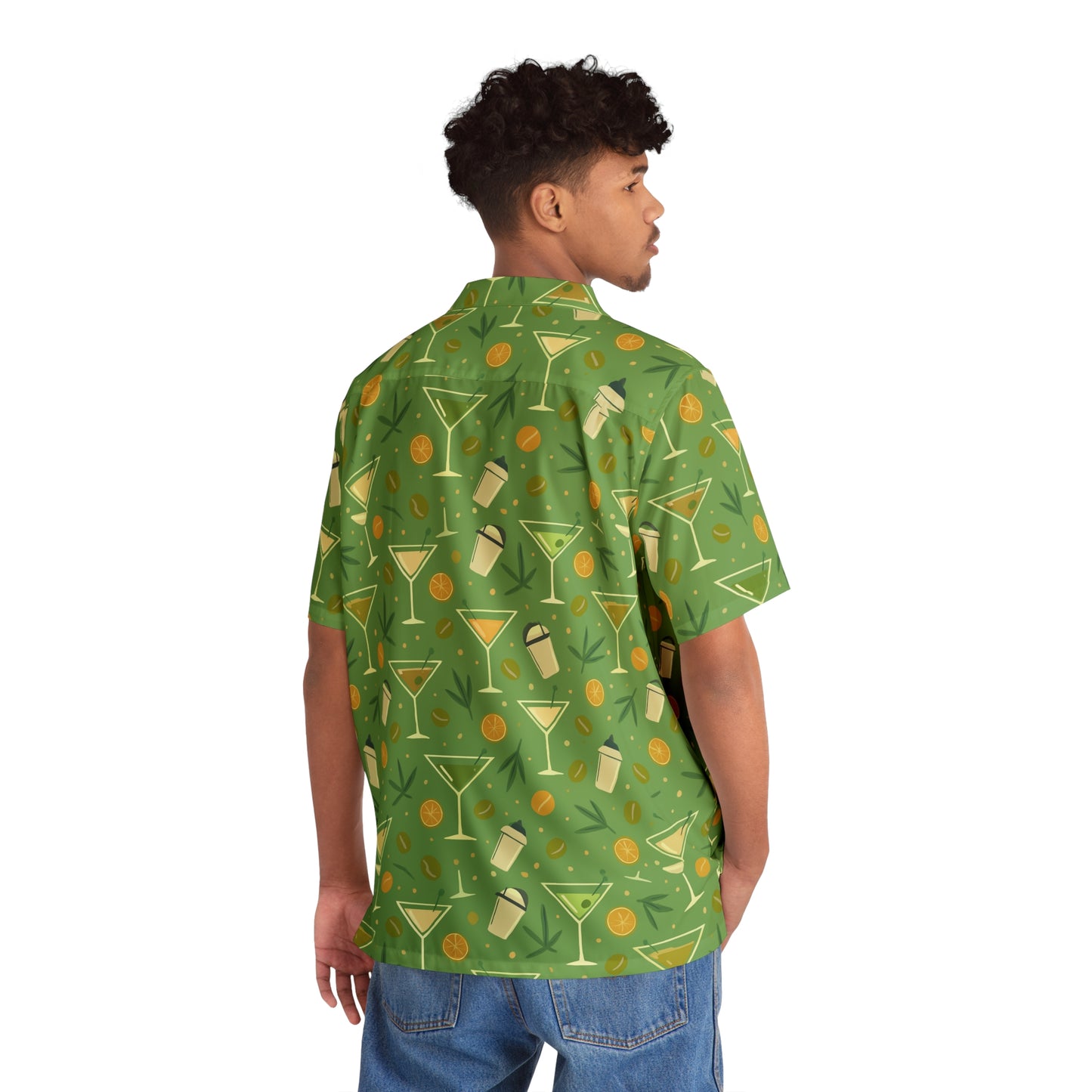 Tropical Cocktail Men's Hawaiian Shirt – Perfect for Summer Parties and Vacations