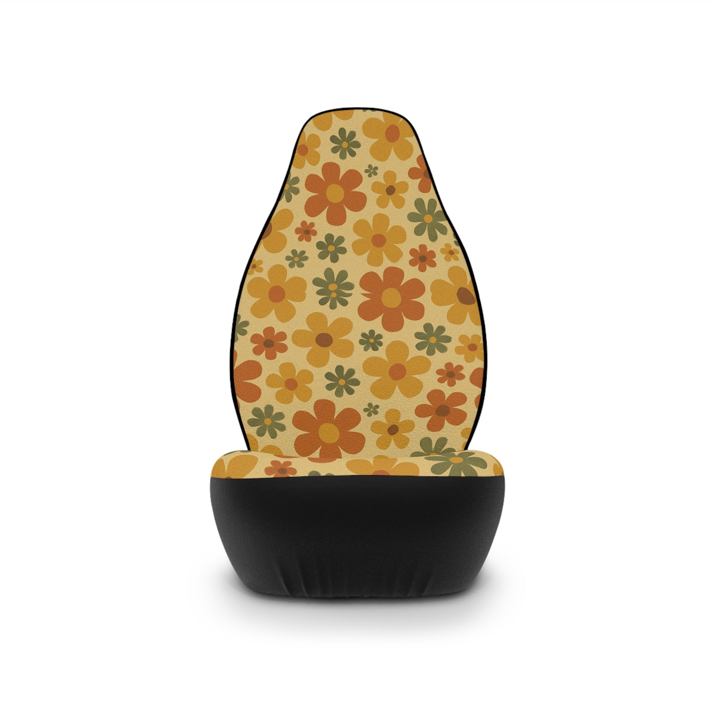 Vintage Floral Car Seat Covers – Set of 2 | 70s Mod Mid-Century Style