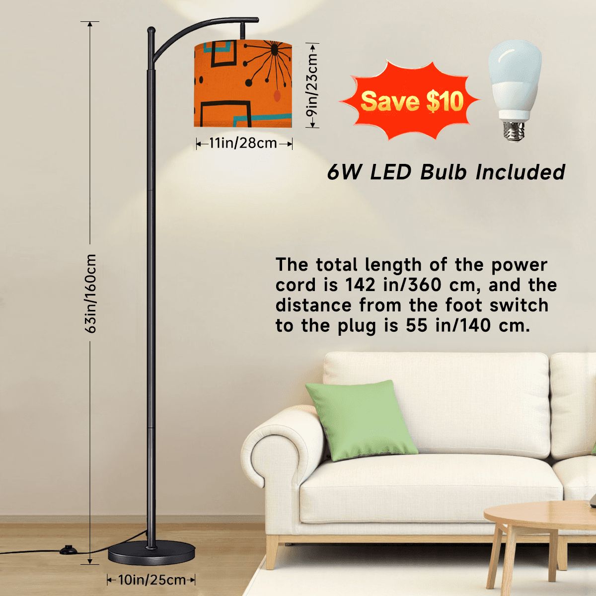 Mod Orbit Arc Lamp