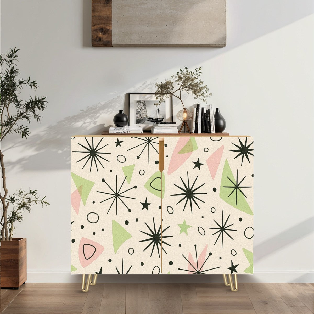 Atomic Pastel Starburst Cabinet