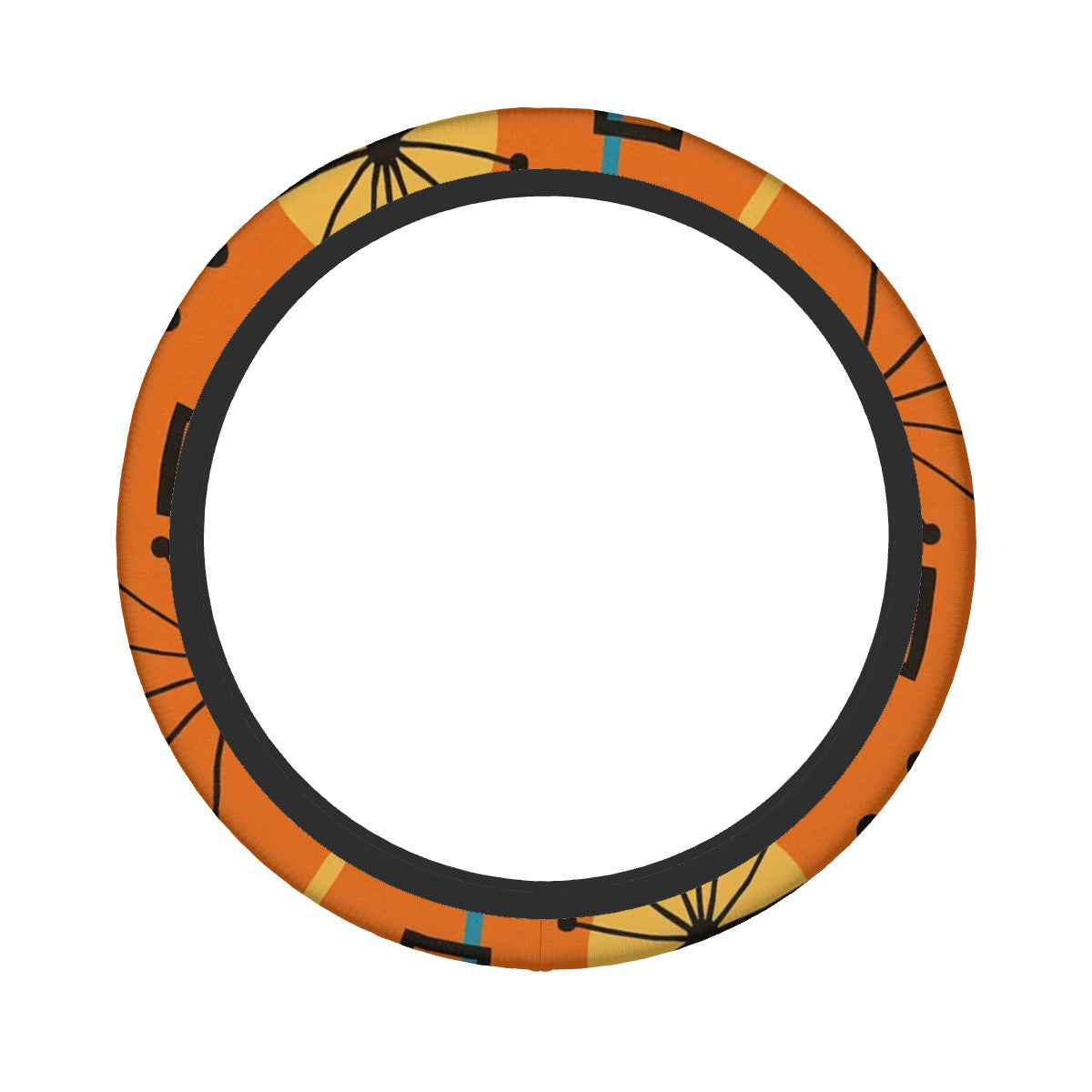 Atomic Sunset Steering Wheel Cover