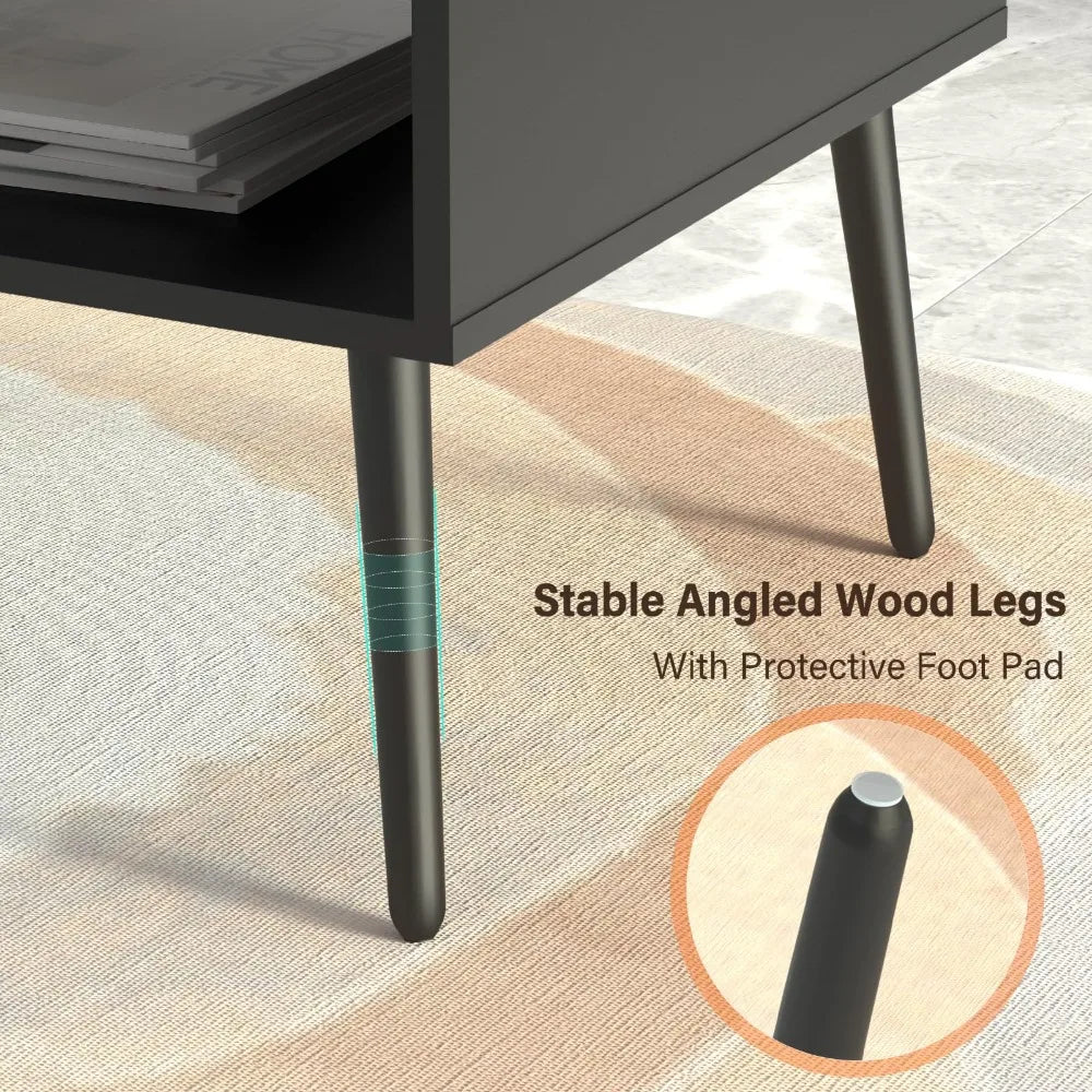 Mid Century Modern Coffee Table – Center Table with Storage