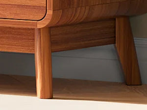 Mid-Century Modern 6 Drawer Dresser – Storage Chest with Metal Handles