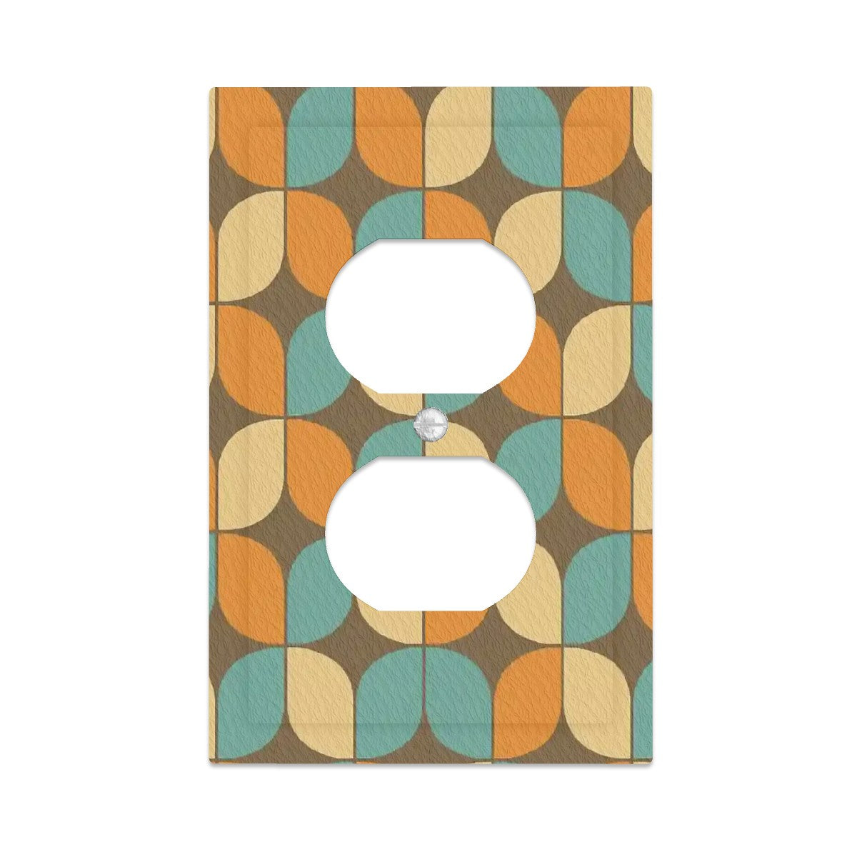 Retro Geo Waves Switch Cover – 1-Gang Duplex Wall Plate