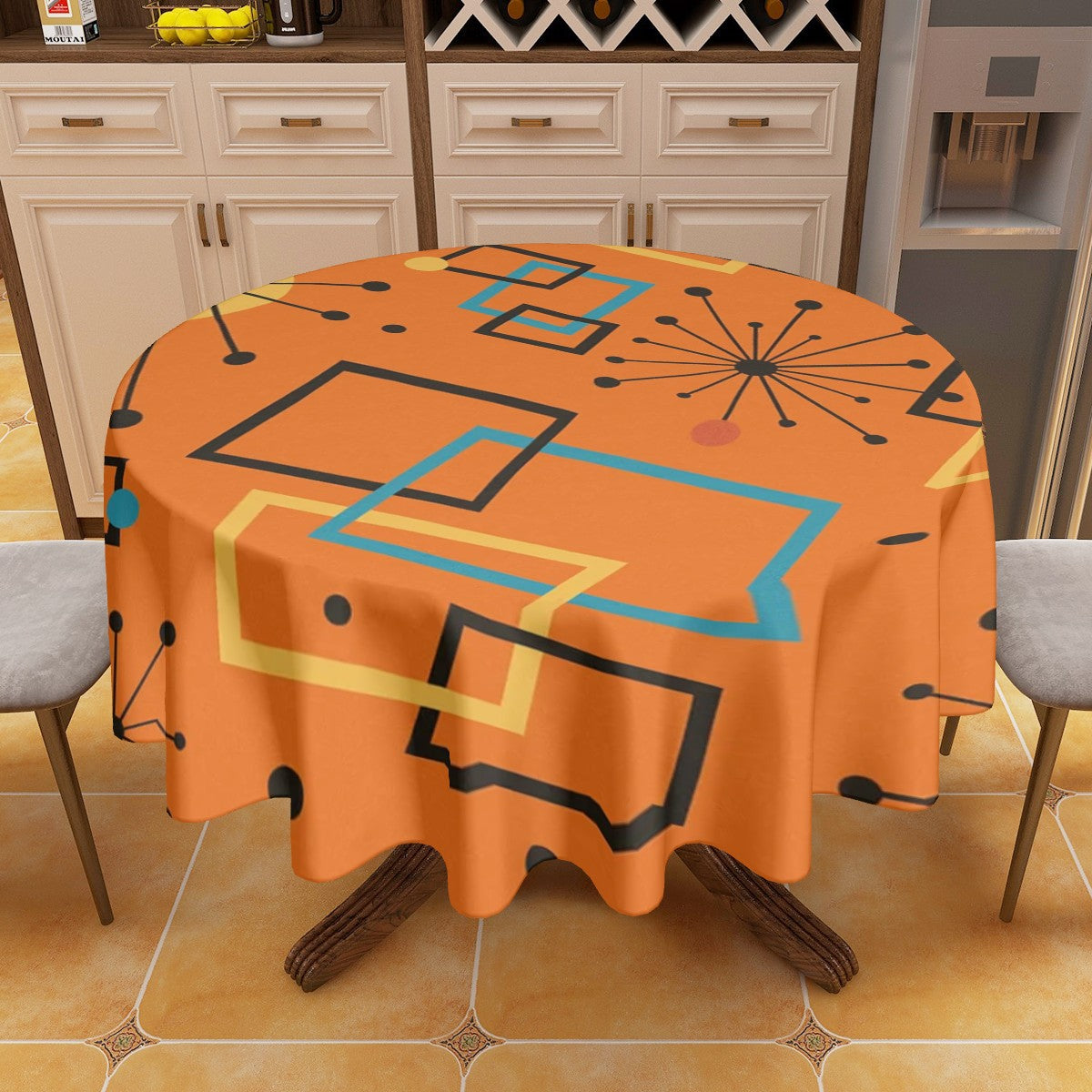 Atomic Pop Round Tablecloth
