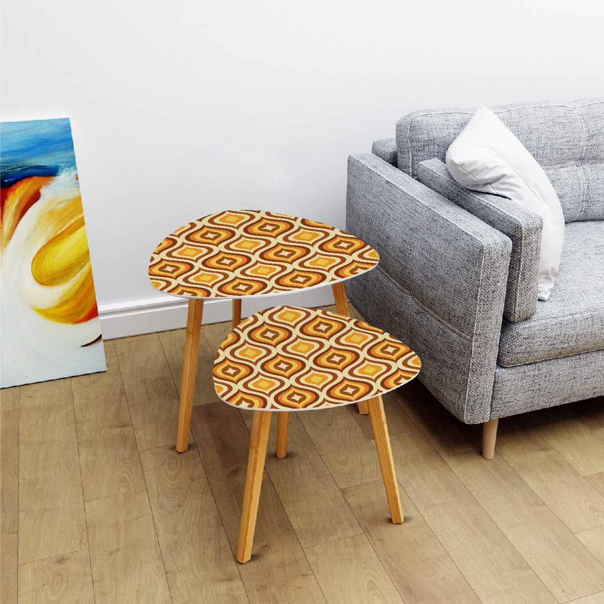 Retro Honeycomb Nesting Tables