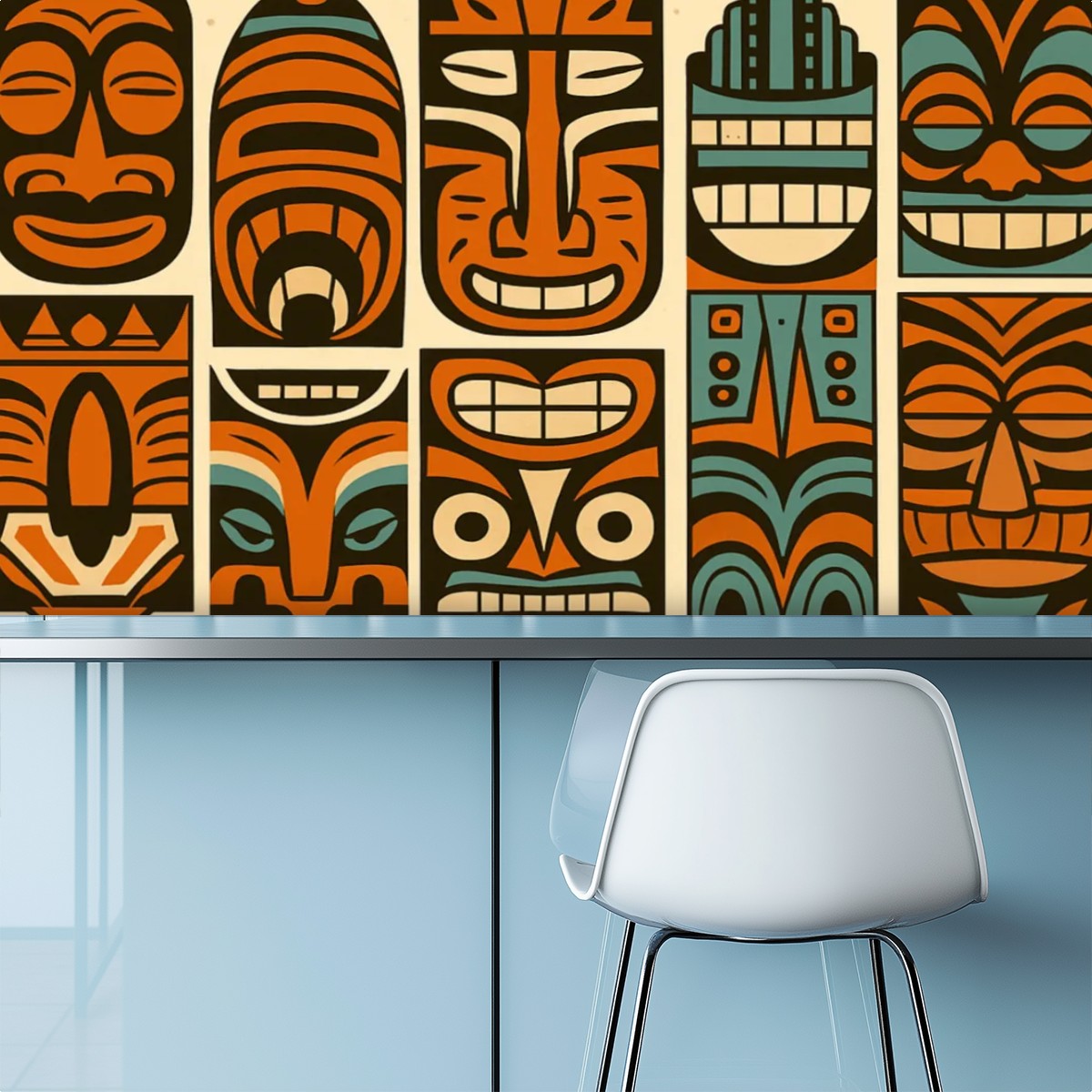 Atomic Tiki Peel & Stick Wallpaper – Bold Retro Vibes