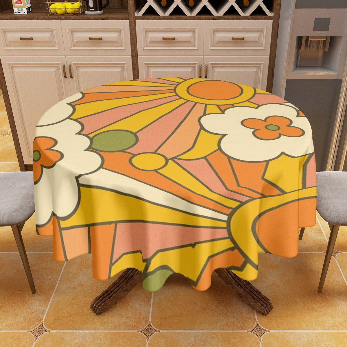 Groovy Bloom Sunburst Tablecloth
