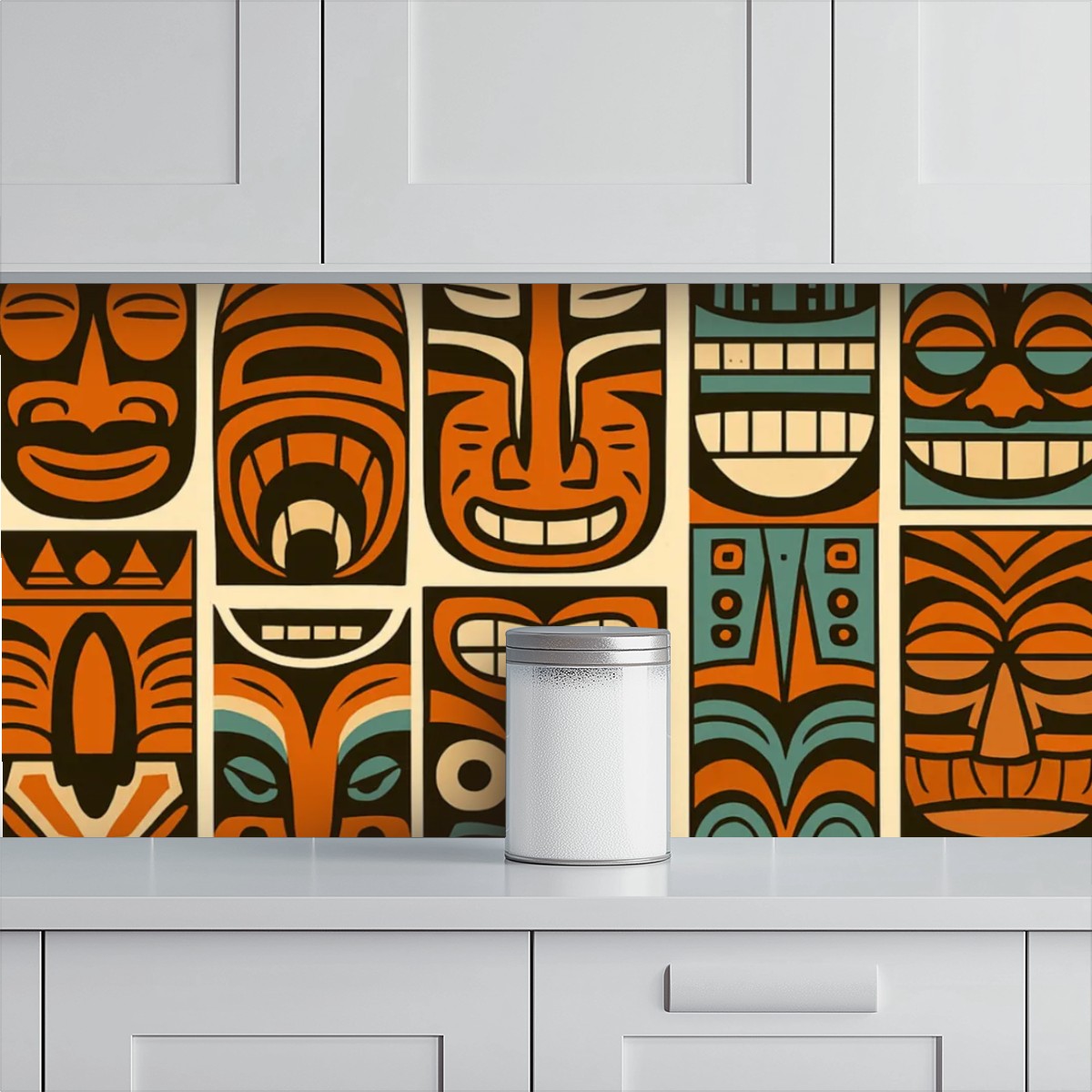 Atomic Tiki Peel & Stick Wallpaper – Bold Retro Vibes
