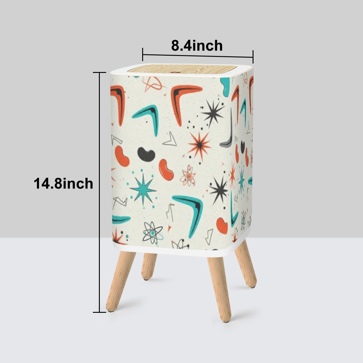 The "50s Diner" Atomic Standing Waste Bin & Organizer