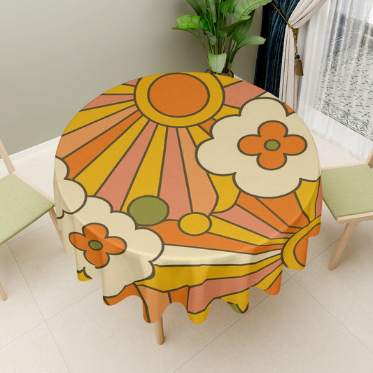 Groovy Bloom Sunburst Tablecloth
