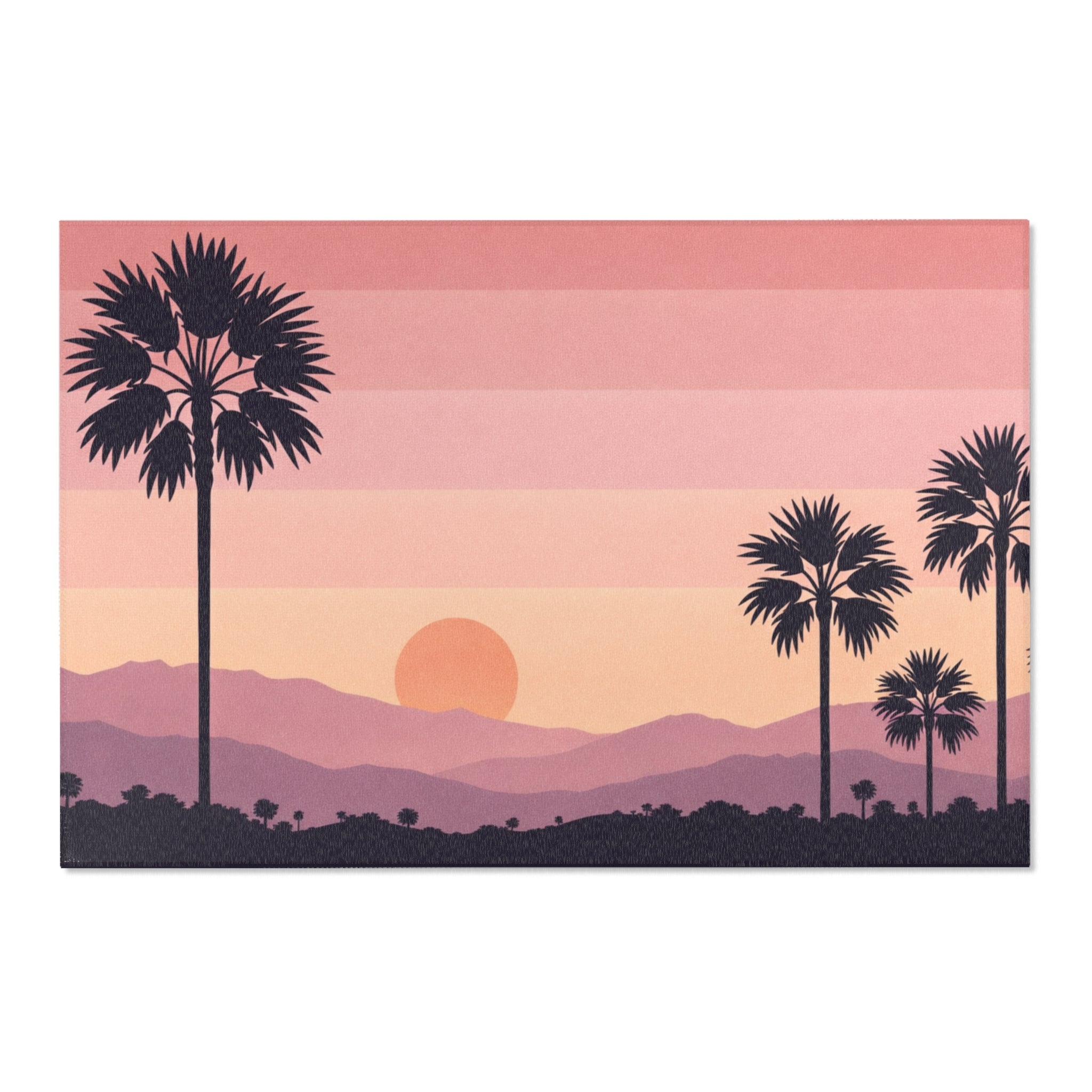 The Desert Dusk Area Rug — Palm Springs Sunset (Chenille)