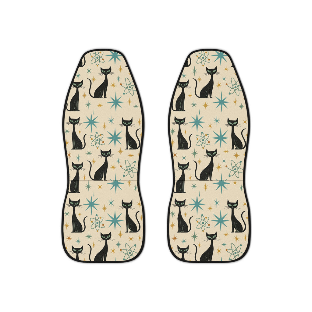 Atomic Cat Car Seat Covers – Set of 2 | Mid Century Modern Flair on the Go