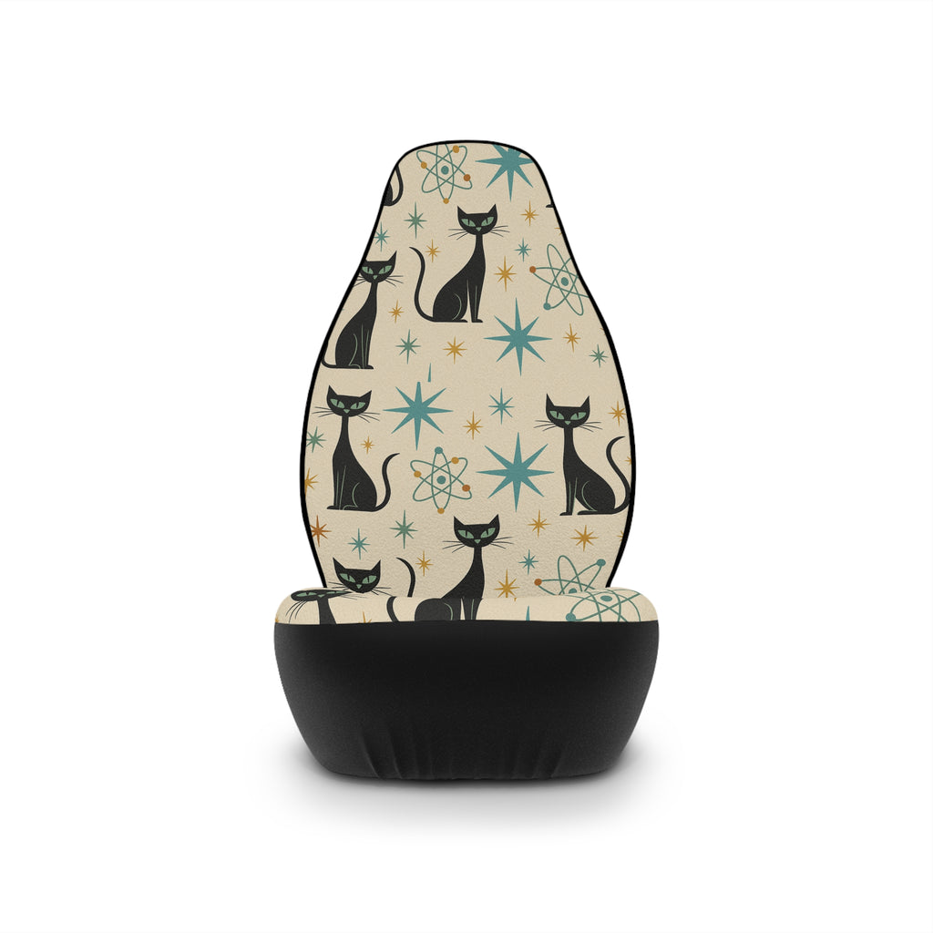 Atomic Cat Car Seat Covers – Set of 2 | Mid Century Modern Flair on the Go