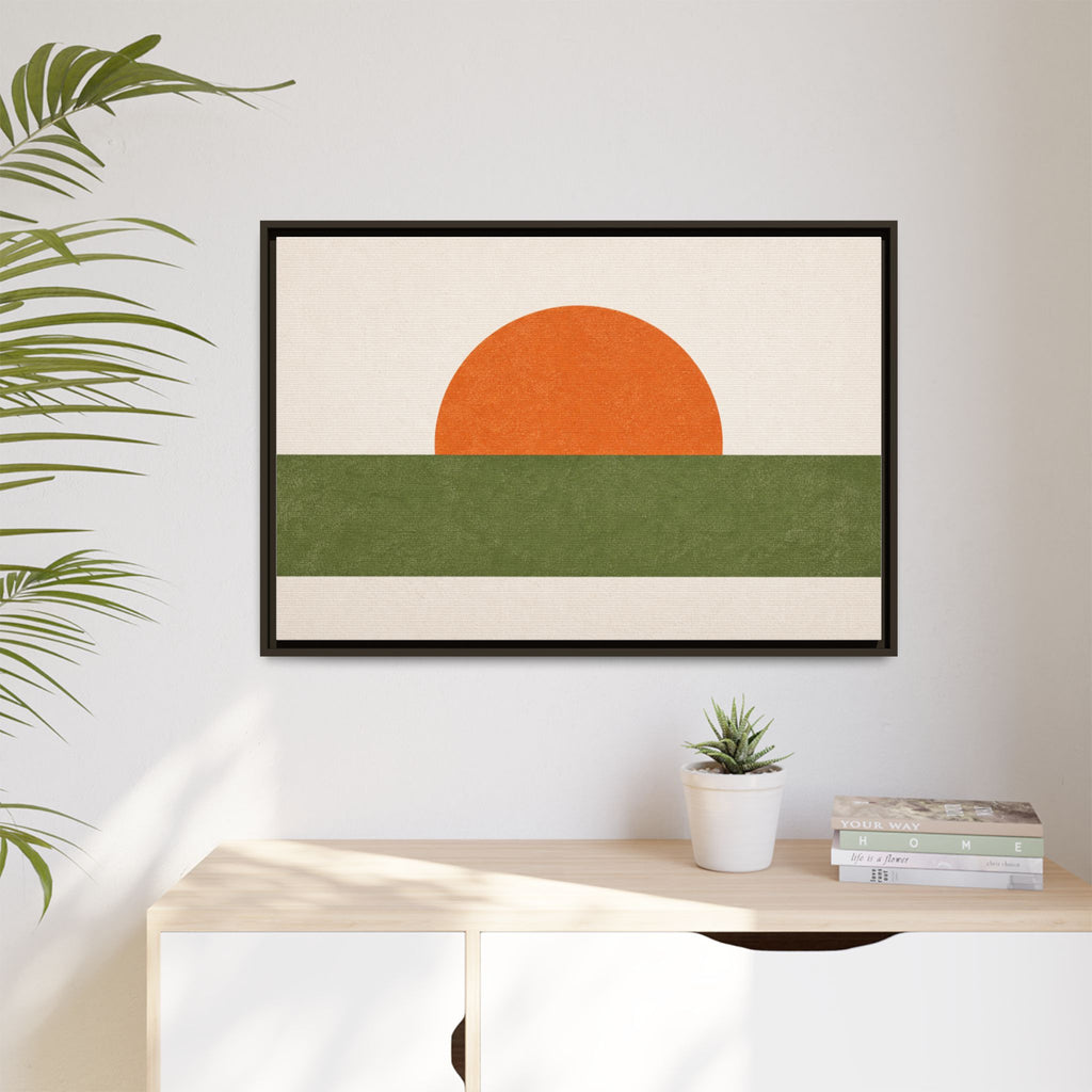 Mid-Century Abstract No. 1: The Sun — Framed Canvas