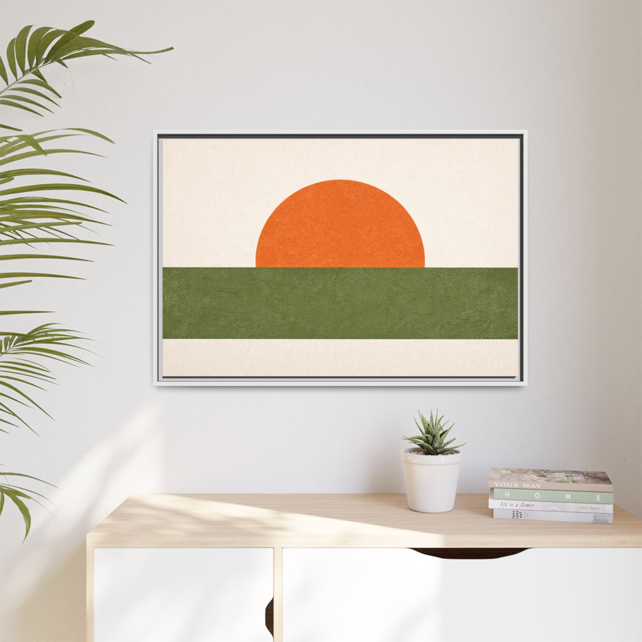 Mid-Century Abstract No. 1: The Sun — Framed Canvas